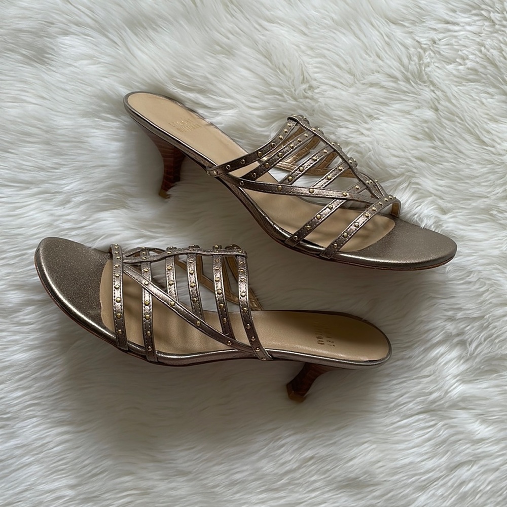 Stuart Weitzman Gold Heels Size 7.5